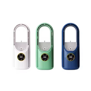 2024 neue Verbesserte Version Kühlung Luftbefeuchter USB Tisch Blattloser Nebel Fan Bürstenlosen Dc Ventilateur Schreibtisch Kühler Mit Licht