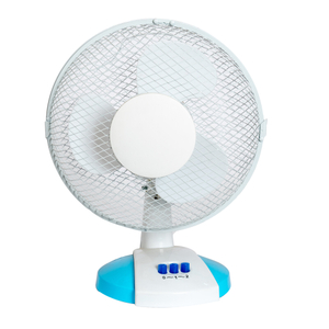 9 Zoll oszillierender persönlicher Mini-Tischventilator mit zwei Geschwindigkeiten 